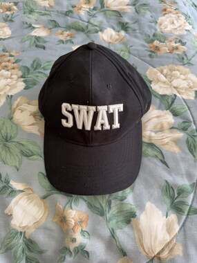 Unbranded SWAT Embroidered Black Adjustable Baseball Cap